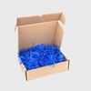 Blue crinkle paper for gift packaging presentation
