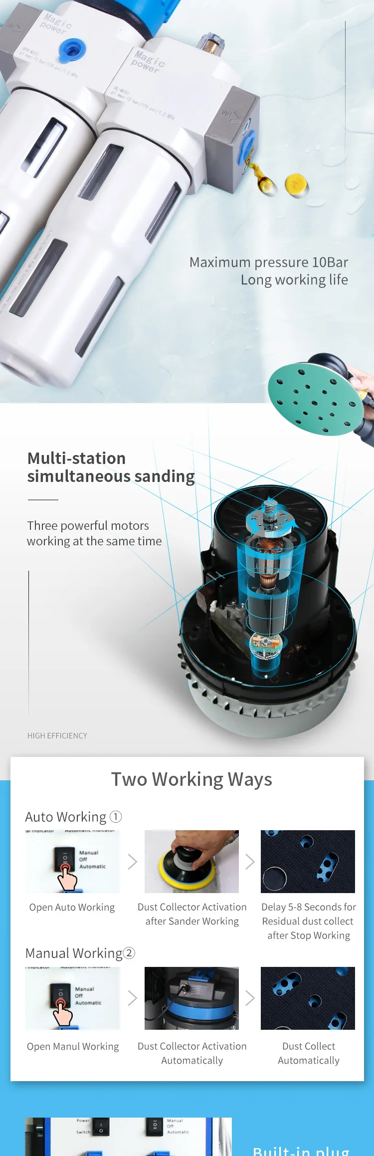 Vehicle Dry Sanding Primer Machine For Car Paint Working