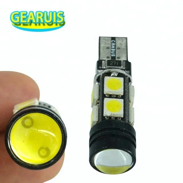 High Power T10 Canbus 8 SMD 5050 + 1.5W Eagle eye Led Lens 170MA Red Yellow Green Blue Ice blue 12V Spot W5W Car styling lights