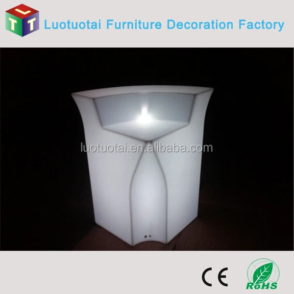 
PE glow illuminated led bar furniture/multicolor change led bar table/led round bar counter 