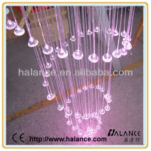 colored led fiber optic chandelier with crystal