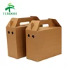 high quality plain strong brown corrugated die cut handle gift favor packing paper box paper craft box for soil egg