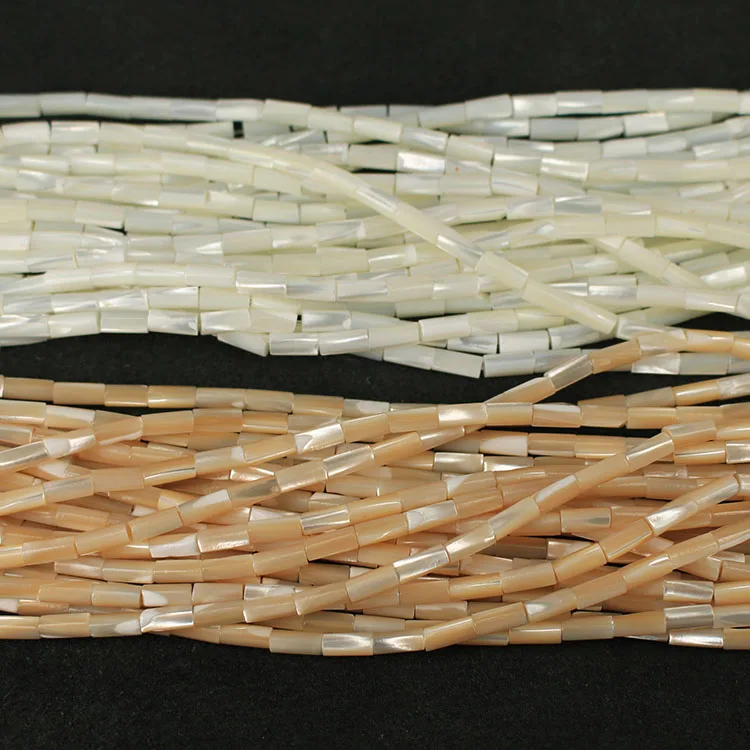 

SP4046 White Mother of Pearl Tube beads,MOP shell column cylinder beads