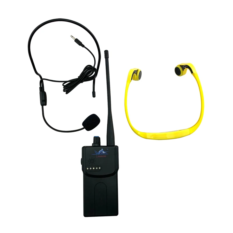 

Waterproof Wireless Wide Range Signal Receiving Bone Conduction Headset And Transsmitter For Swimming Training Communication