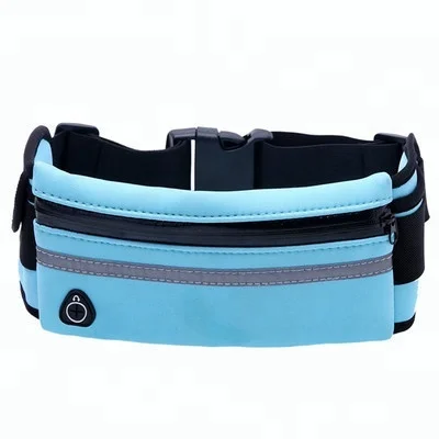 

Polyester Waist Bags Adjustable elastic neoprene waterproof fitness colorful fanny pack belt running sports waist bag, Customized