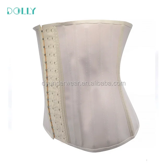 
25 Steel Boned Girdles Corset Waist Trainer Plus Size Latex Body Shaper Colombian Waist Cincher Trainer 