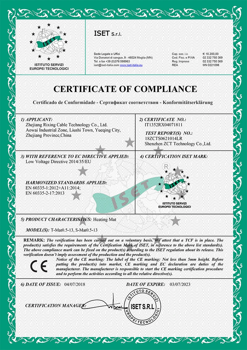 CE-Heating Mat-LVD