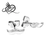 316L Stainless Steel Mustache Stud Earrings