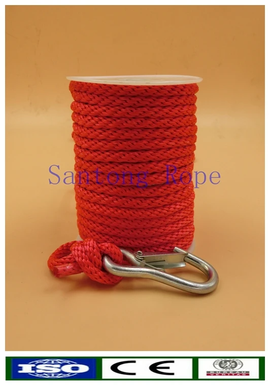 Top quality customized package all kinds of size double braided nylon/polyester marine rope anchor line