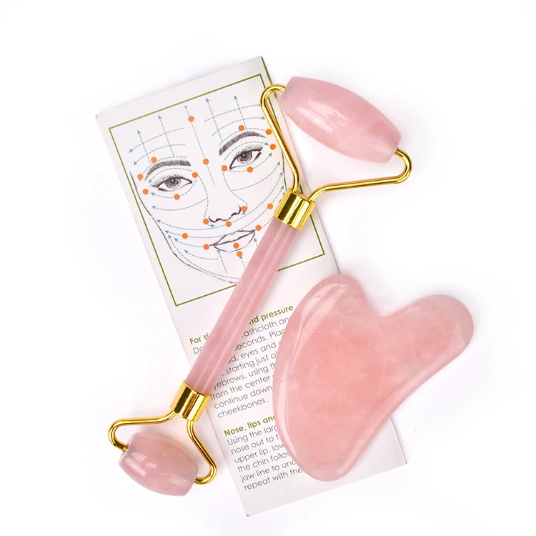 
2019 trending products wholesale NOISE FREE face massager rose quartz roller jade facial roller 