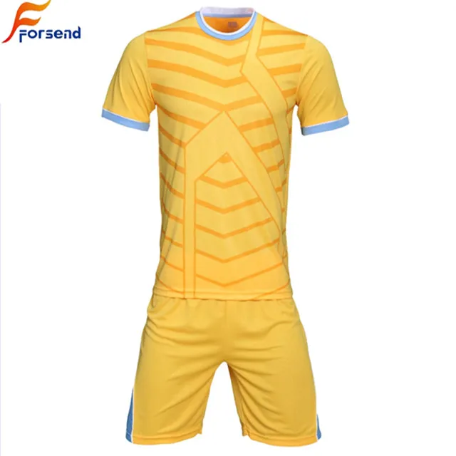 

Customized Good Quality blue yellow Soccer Training Jersey For Adult / Child, N/a
