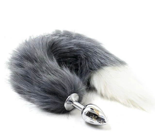 M Size Fox Tail Butt Plug Foxstail Metal Anal Plug Horse Tail Anal Plug M Size Fox Tail Butt Plug Foxstail Metal Anal Plug Horse Tail Anal Plug