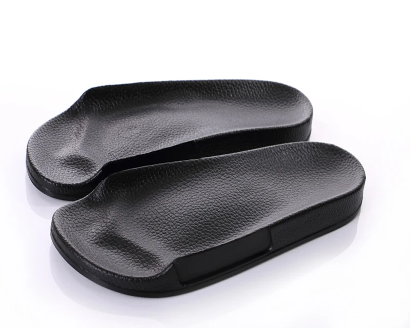 

high density eco friendly pu rubber outsoles slipper sandals PVC and EVA material soles available, Black,can be custom any color