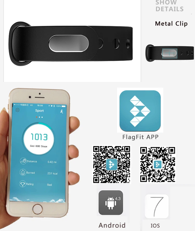 Ce Rohs Smart Bracelet Activity Tracker Watch Health Wristband Promotion Gift Wrist Watch