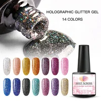 

Wholesale private label perfect match Holographic colors Soak off Glitter platinum UV Gel Polish