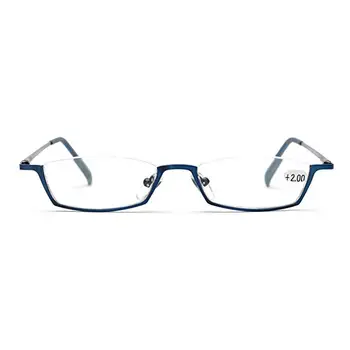 metal half frame reading glasses