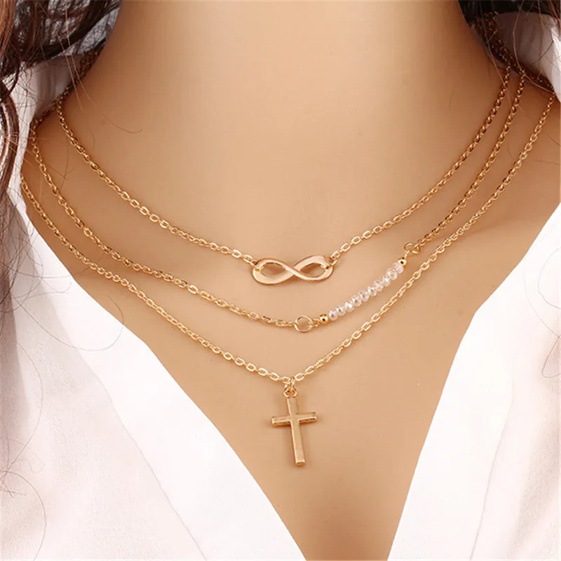 Buy 3 Layer Chain Necklace,Infinity 