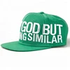 New design green snapback caps 100% cotton short brim embroidery logo around snapback hat wholesale