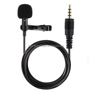 FREE SAMPLE supply external portable 3.5/35mm clip-on/Clipon wired lavalier lapel microphone for phones