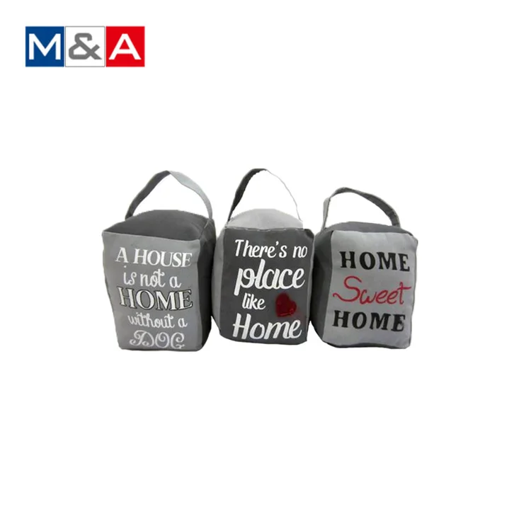 
Bean bag style linen material square door draft stopper 