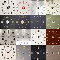 

Modern Design Large DIY 3D Wall Clock Home Decor Art Watch Mirror Sticker 100*100cm