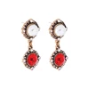 ed01502c Women Shopping Pearl Ruby Round Stone Earrings, Wholesale Online Fashion Earrings