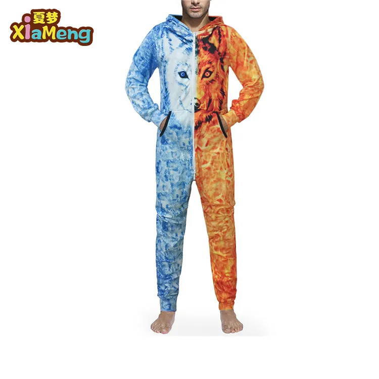Amazon top verkoper xxxl onesie voor mannen volwassen mannen onesie pyjama jumpsuit