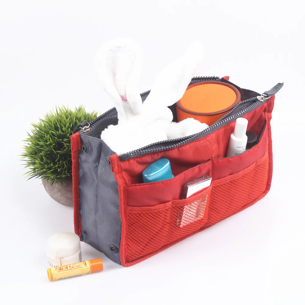 

Practical Dual Handbag Purse Nylon Organizer Insert Cosmetic Bag, Customized