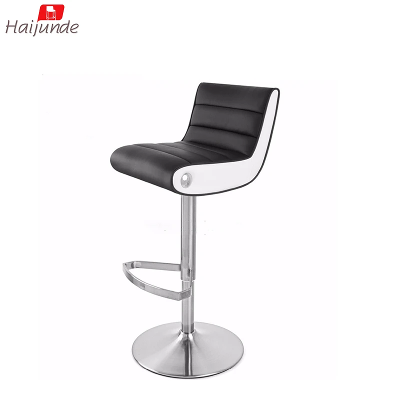 Square Replacement Bar Stool Seats Modern Black And White Color Tall Height Upholstered Chairs For Breakfast Metal Adjule