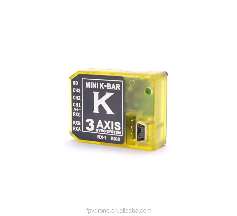 KBAR MINI K-BAR YELLOW K83軸ジャイロスコープ3軸ジャイロフライバーレスPKVBARB8ミカドVBARTrex用|  Alibaba.com