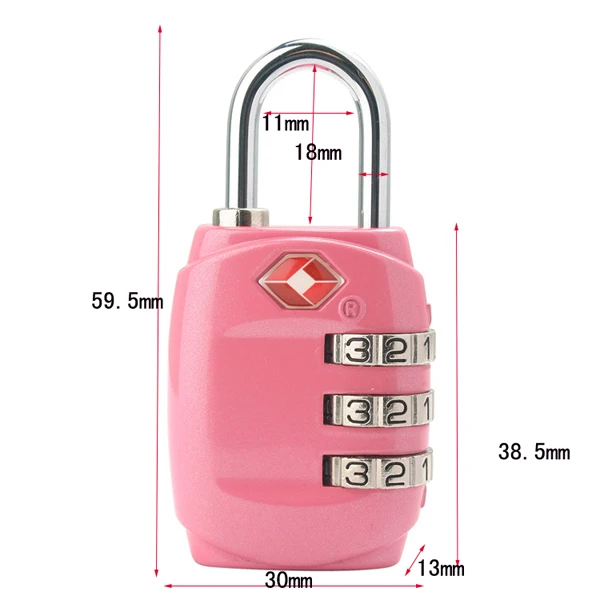 
TSA-331 3 digits Metal tsa approved luggage locks 