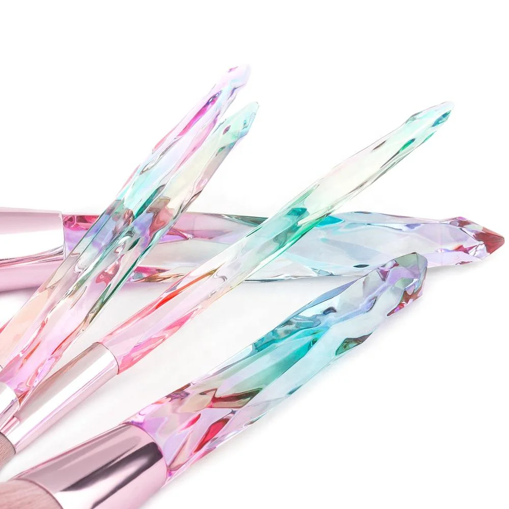 Marvel Heros 5pcs Cosmetic Brushes Diamond Like Handle Makeup Brushes Set