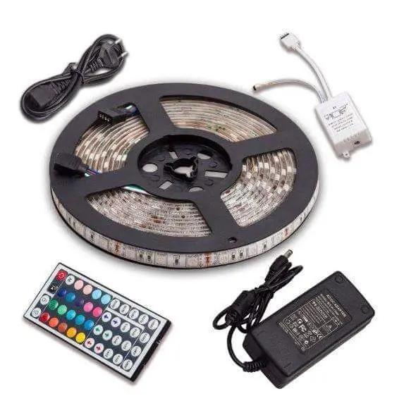 

Rope light strip SMD5050 strip 60leds per meter with mini IR remote controller LED strip kit CE RoHS certification, Rgb