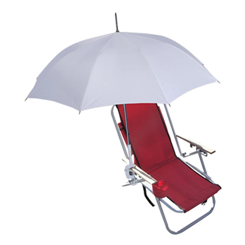 

Unique 23"*8k auto open beach chair clamp umbrella for the beach, Blue,white,red,black or any pontone color