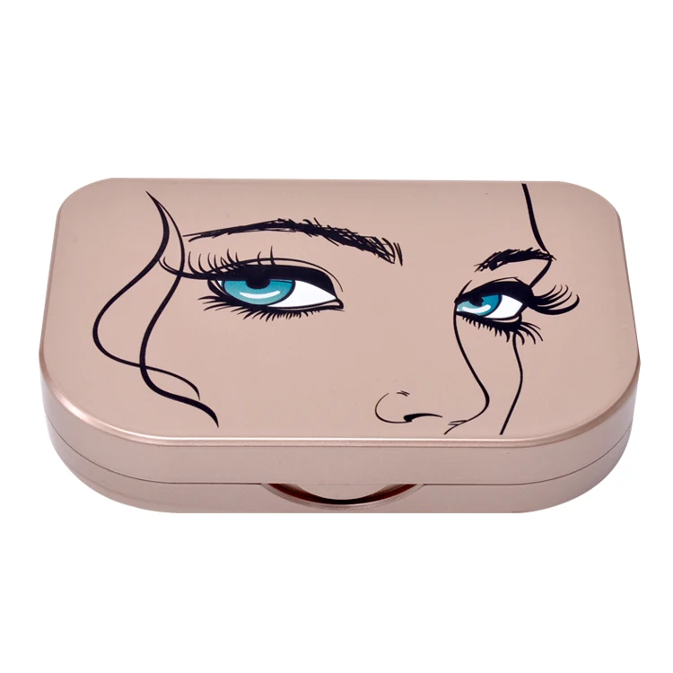 

Luxury Style Plastic Lash Box Packaging Eyelash Case, Gold