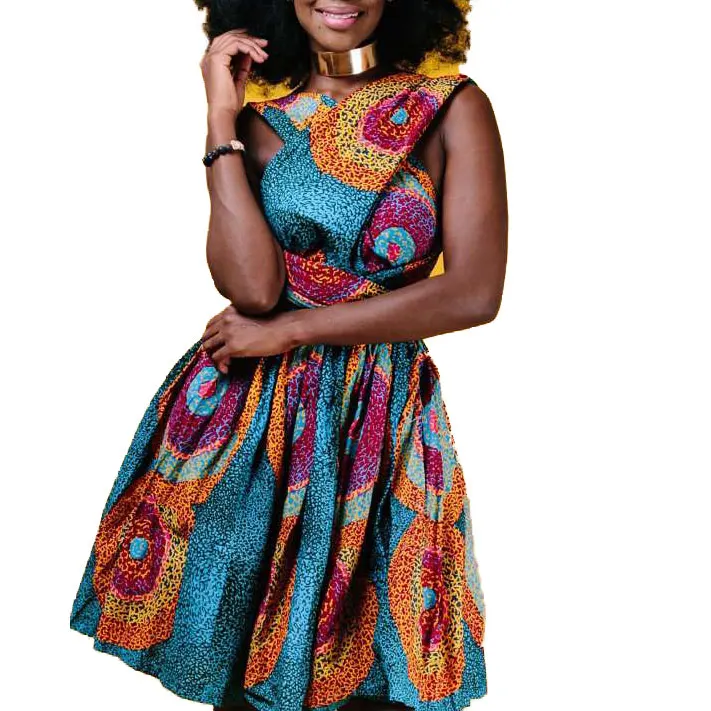 

DK7016 african fashion designs ankara dress for women