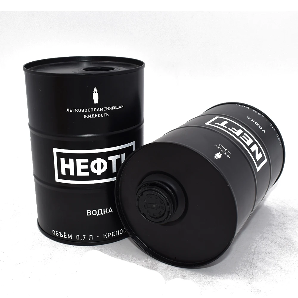 Vodka Metal Liquor Bottle Drink Tin Can Wholesale 250ml 500ml 700ml 1l