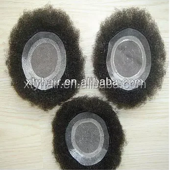 

Wholesale 100% virgin indian remy human hair piece natural hair afro kinky curlly men's toupee for black men