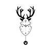 Wholesale Stock Small Order Bedroom Household Decorative Simple Antlers Swing Wall Clock