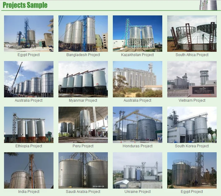 Flat bottom 10000ton grain pellets storage silos