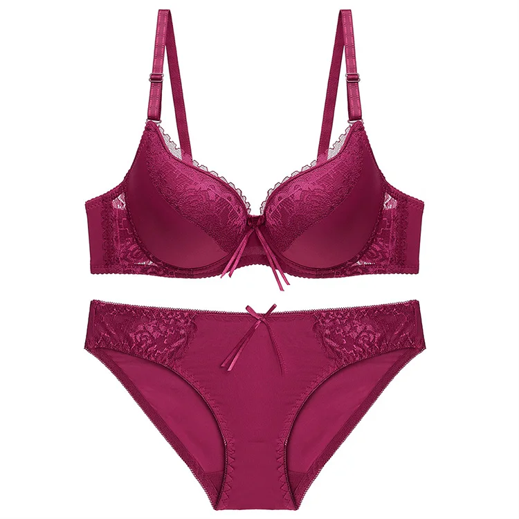 

Wholesale new design push up bra set size 36 38 40 42 44 padded bra, 5 colors