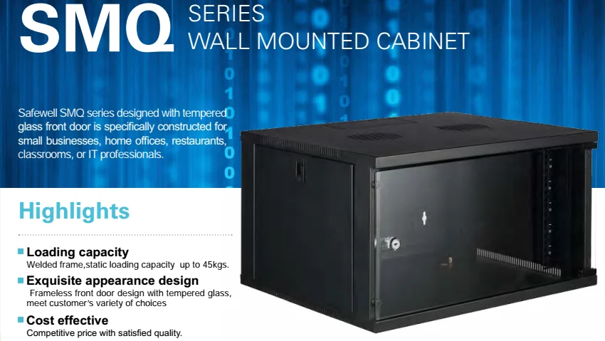 
Manufacturer 4U 6U 9U 12U 18U wall mounted cabinet 19 inch standard network server cabinet 