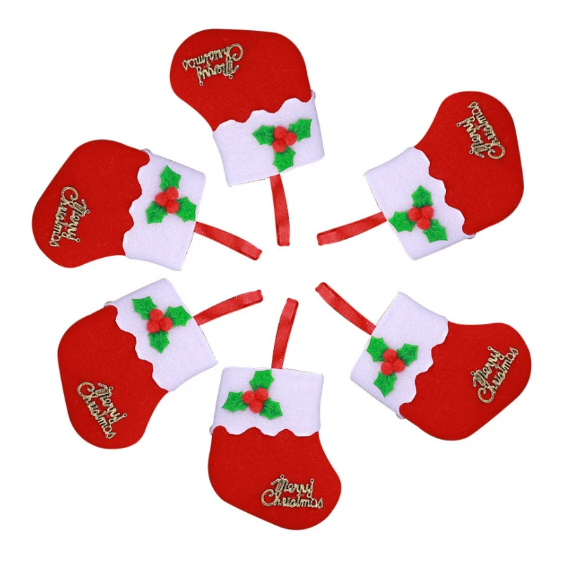 Made In China Small Boots Christmas Tree Pendant Mini Christmas Socks Wholesale New Christmas Decorations