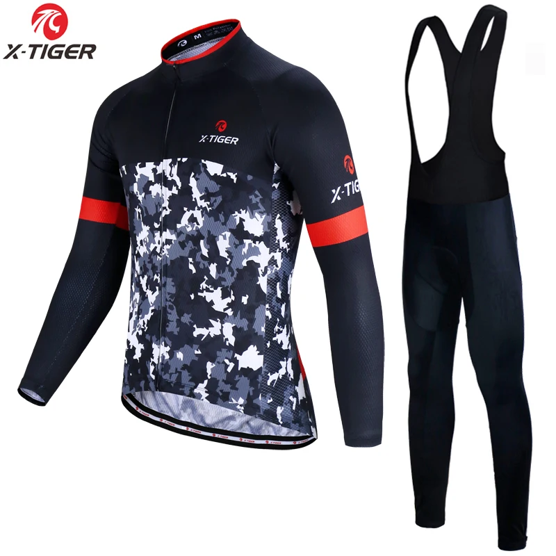 

X-TIGER Winter Thermal Fleece Cycling Jersey Sets Racing Bike Cycling Suit Mountain Bicycle Cycling Clothing Ropa Ciclismo