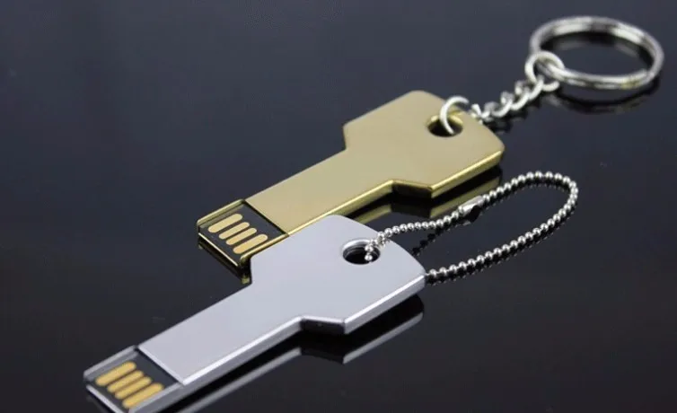 Promotional gift metal key USB flash pen drive 2G 4G 8G 16G 32G USB with custom logo - ANKUX.COM