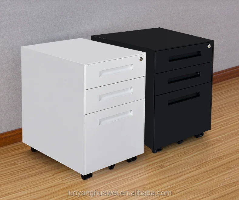 Hot Sale 3 Drawer Movable Pedestal Under Desk File Cabinet With