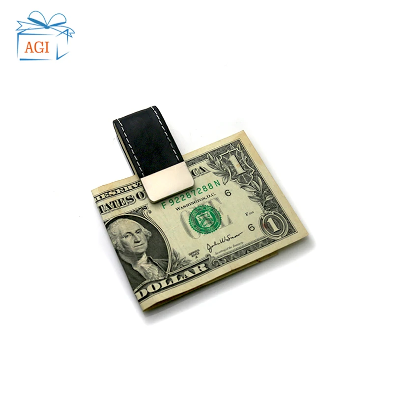 leather money clip 