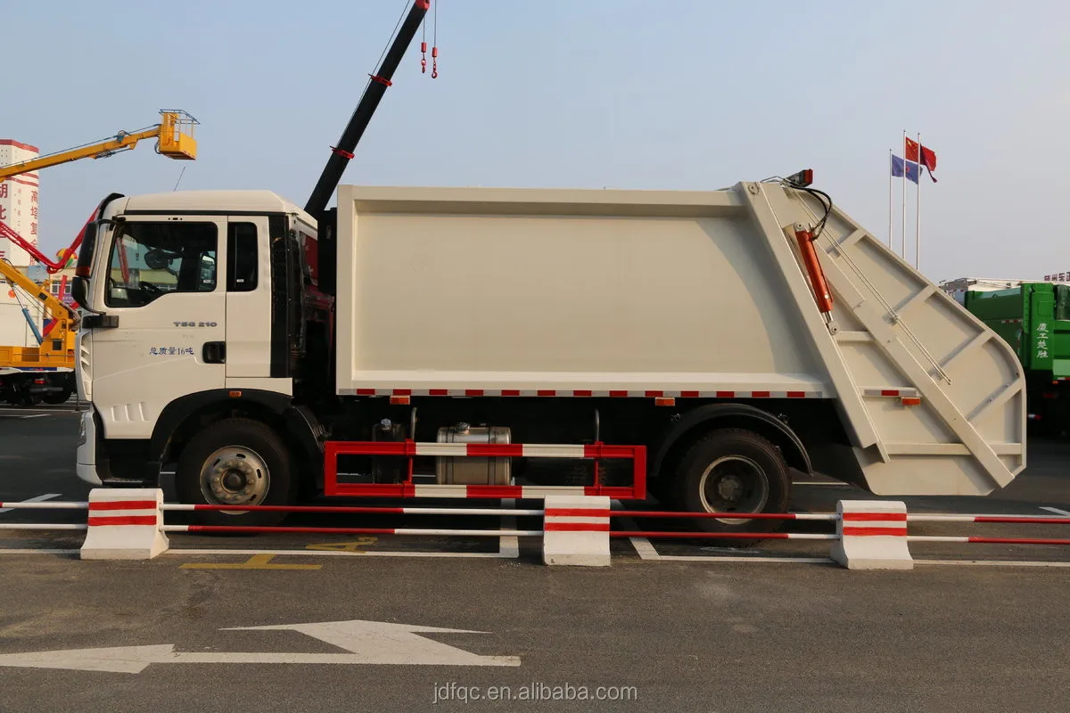 howo 10cbm new cabin garbage compactor confuse garbage truck for