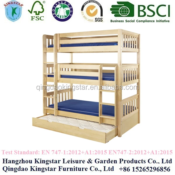 3 tier bunk beds