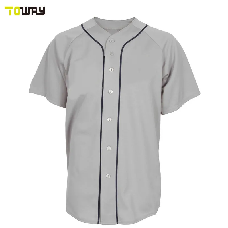 

fashion wholesale button down baseball jersey, Customized color